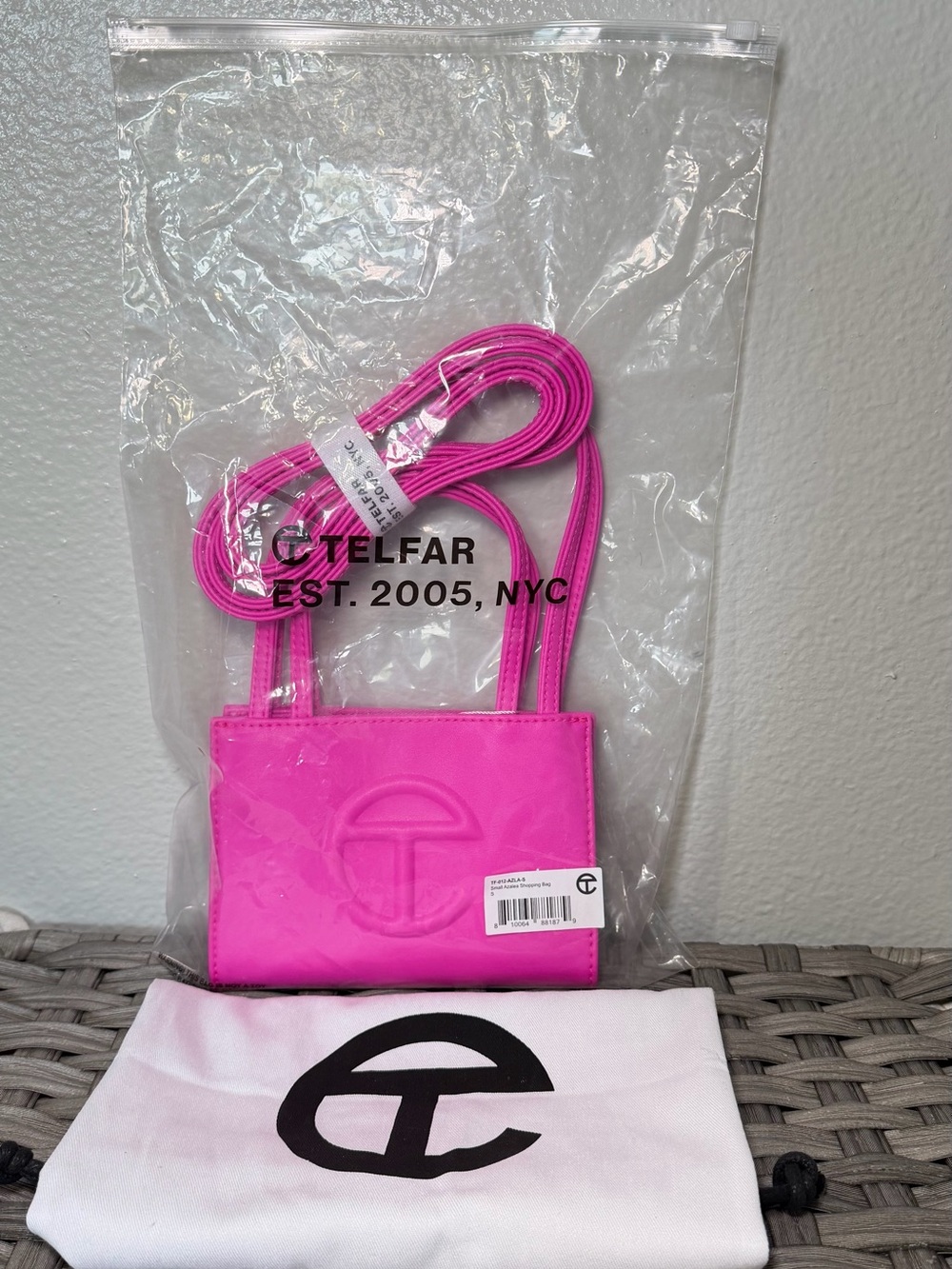 Telfar Neon Pink Mini Shopping Tote